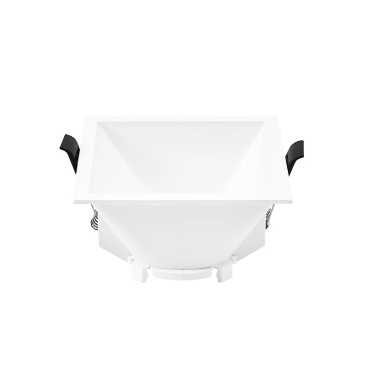 Spot Plástico Fijo Blanco 9.4X9.4cm Corte 7.5cm para Lámpara GU10