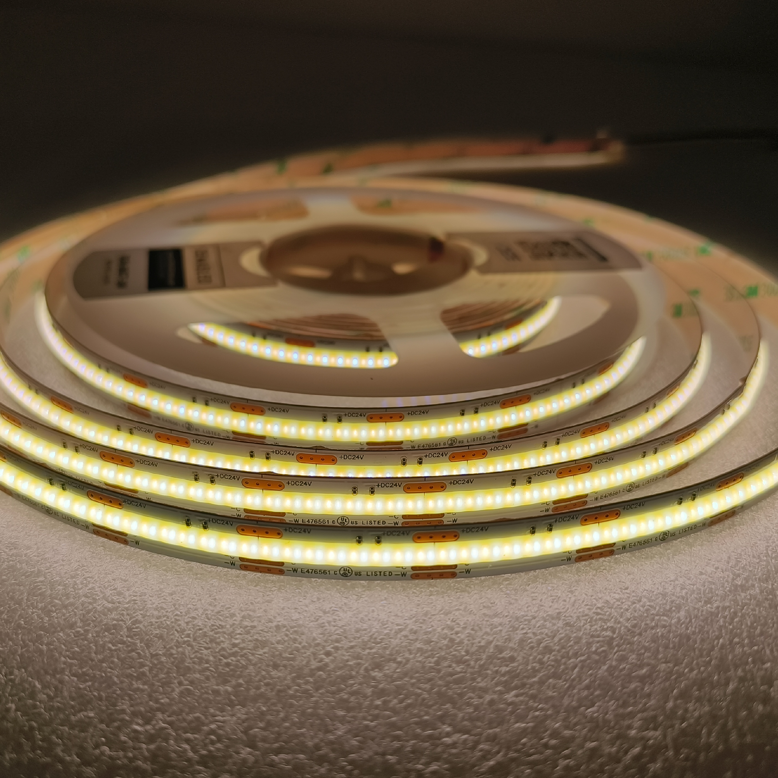 Tira LED COB 24V 16W/m CW-WW-CCT 80lm/m 608 LEDs/m, 10mm PCB x5m