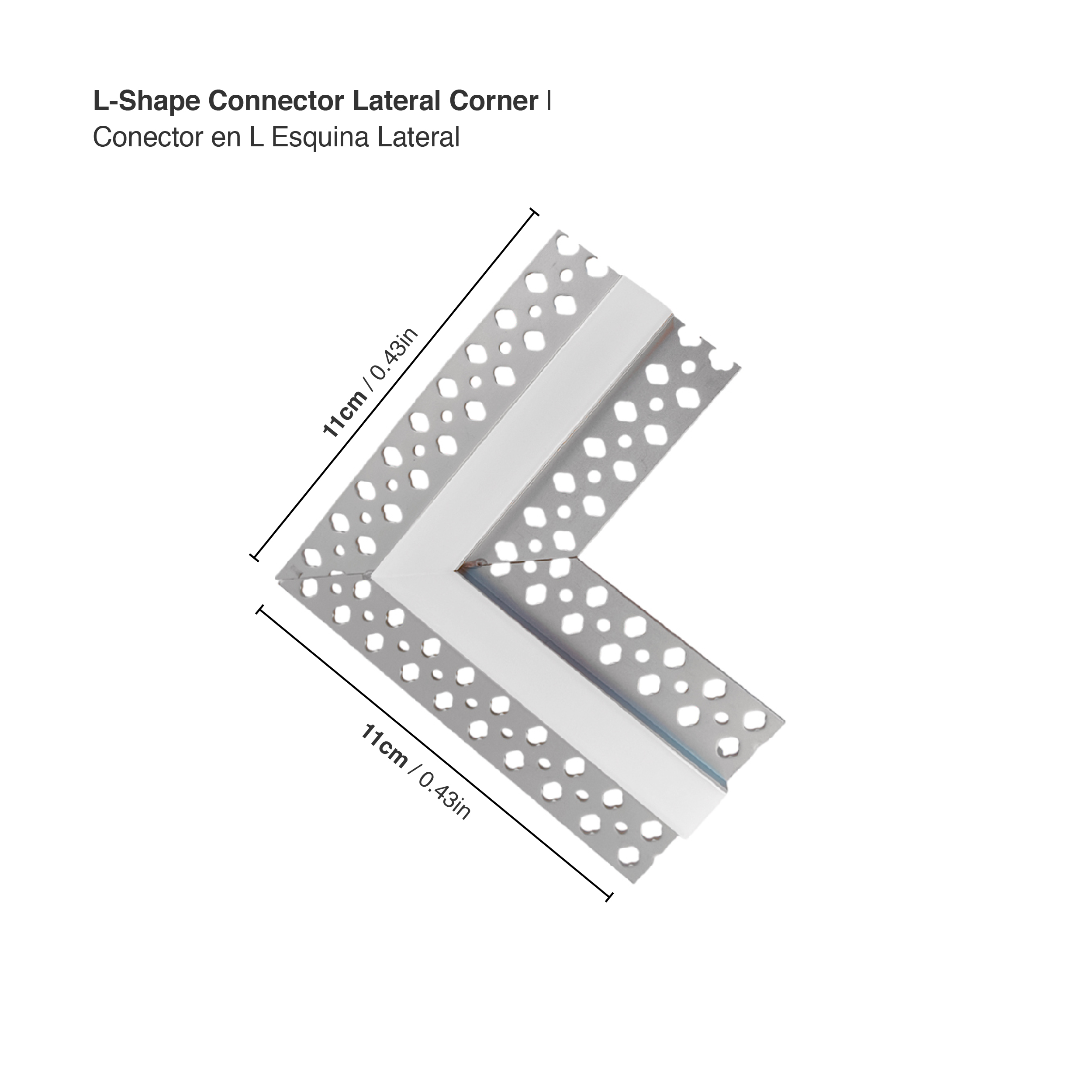Conector en L Esquina Lateral para PER-25
