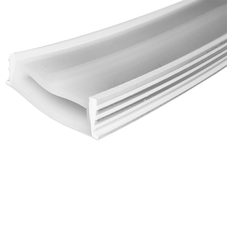 Perfil de Silicona Flexible para Tiras LED Blanco x10mts