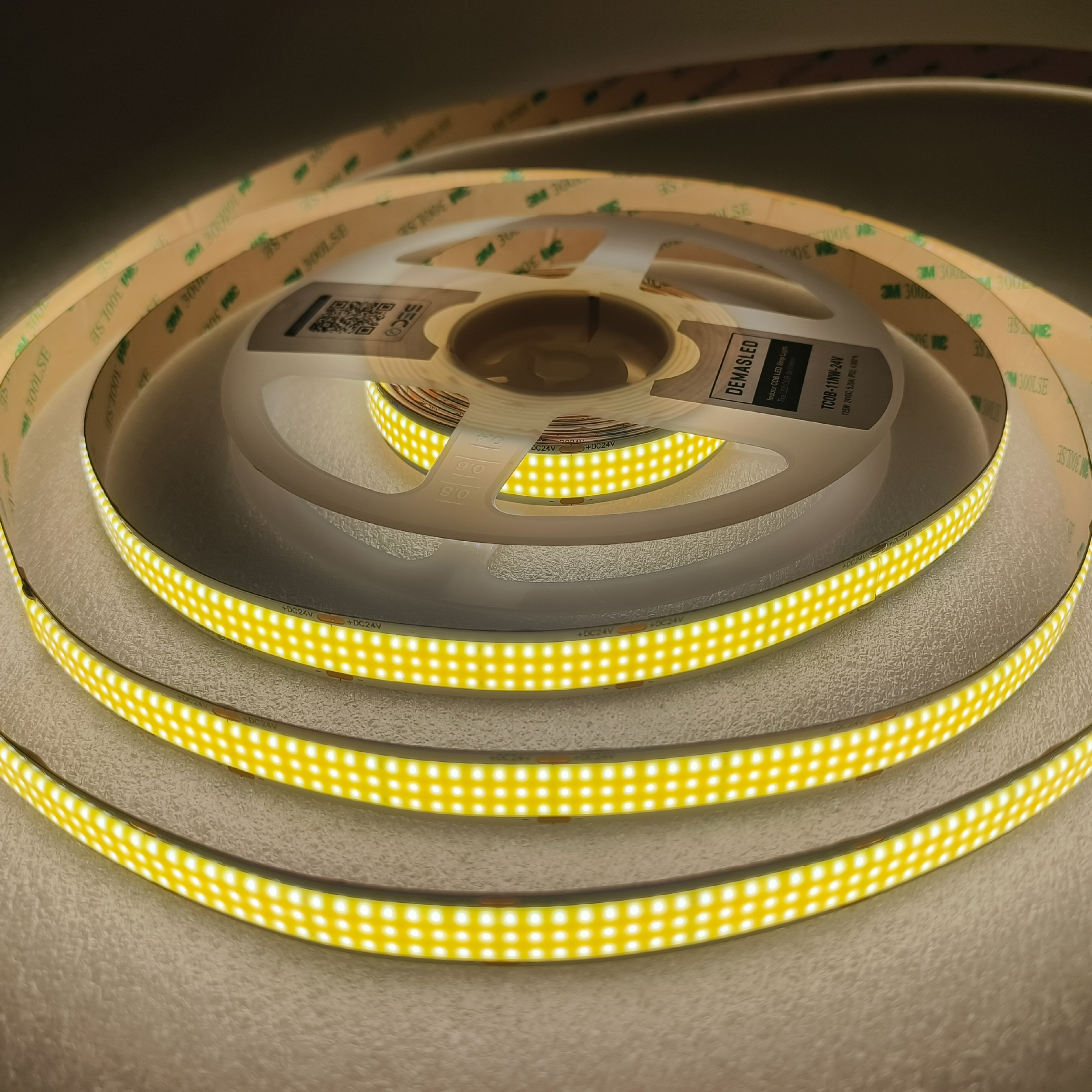 Tira LED COB 24V 25W/m Blanco Neutro 2750lm/m 960 LEDs/m, 15mm PCB IP33 x5m