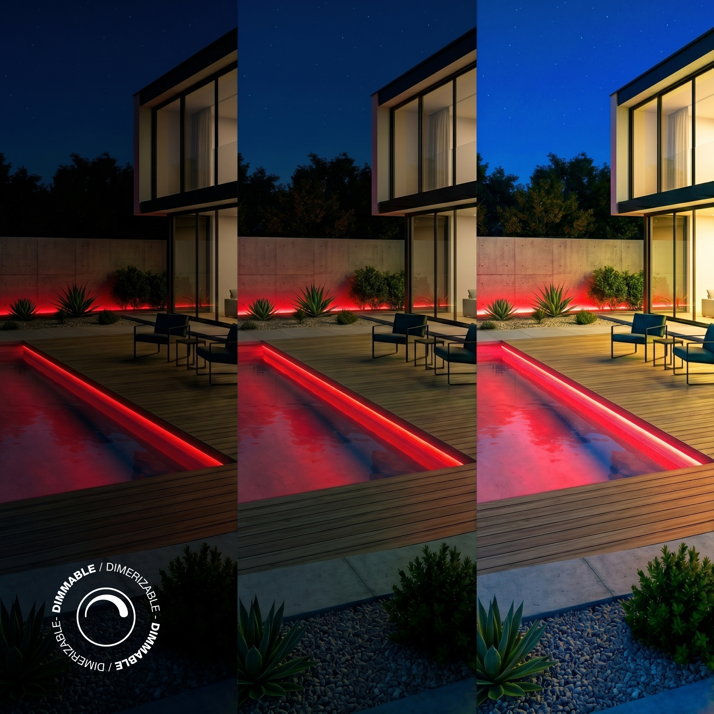 Tira LED COB 24V 11W/m Rojo 154lm/m, 8mm, IP68, 5m