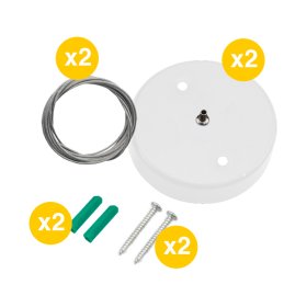 Kit de 2 Cables de Suspensión para Lámparas Track Light