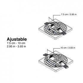 Panel LED cuadrado AJUSTABLE 12x12cm 12W 1020lm Neutro De Embutir