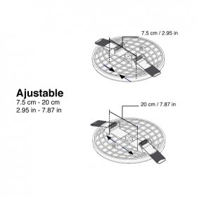 Panel LED redondo AJUSTABLE de 22cm 24W 2280lm Frío De Embutir
