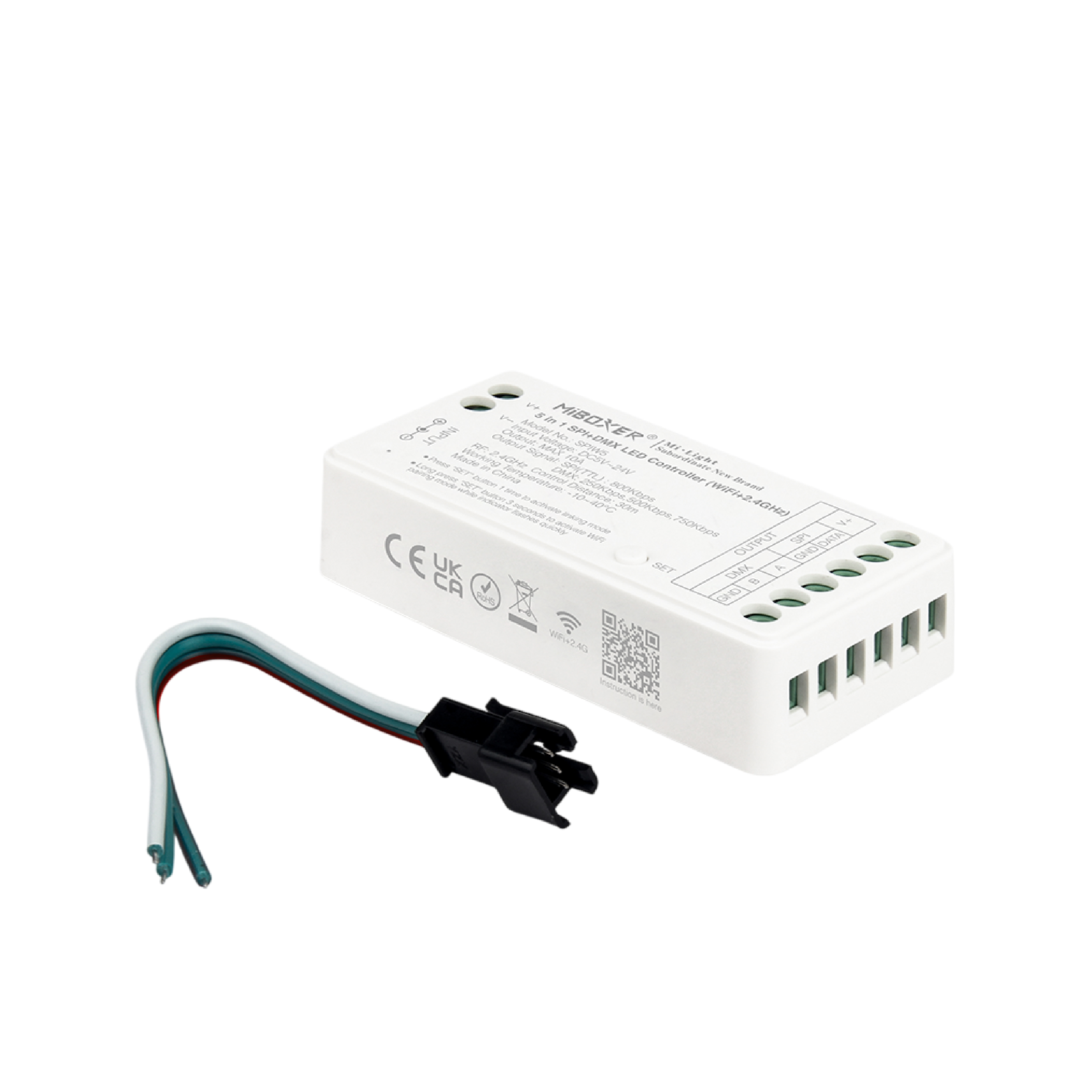 Controlador LED Pixel 5 en 1 RGB+RGBW CCT 5-24V 10A 2,4Ghz.