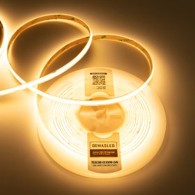 Tira LED COB 24V 11W/m Blanco Extra Cálido 902lm/m 480 LEDs/m, 8mm PCB IP65 x5m