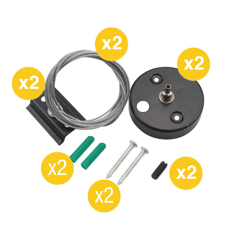 Kit de 2 Cables de Suspensión para Lámparas Track Light