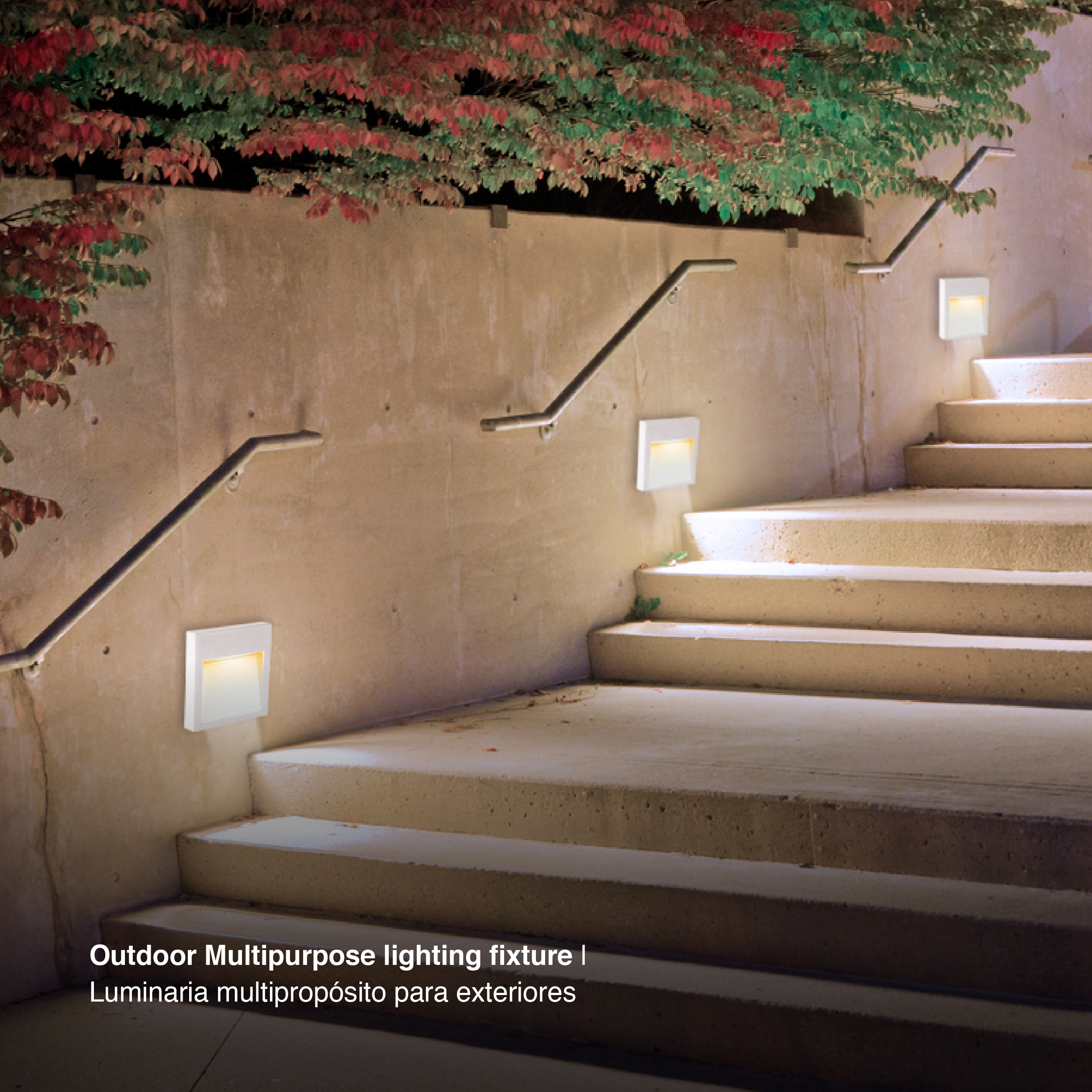 Aplique Exterior Blanco WALL SQUARE LED 6W Blanco Neutro 12x12cm 220-240V