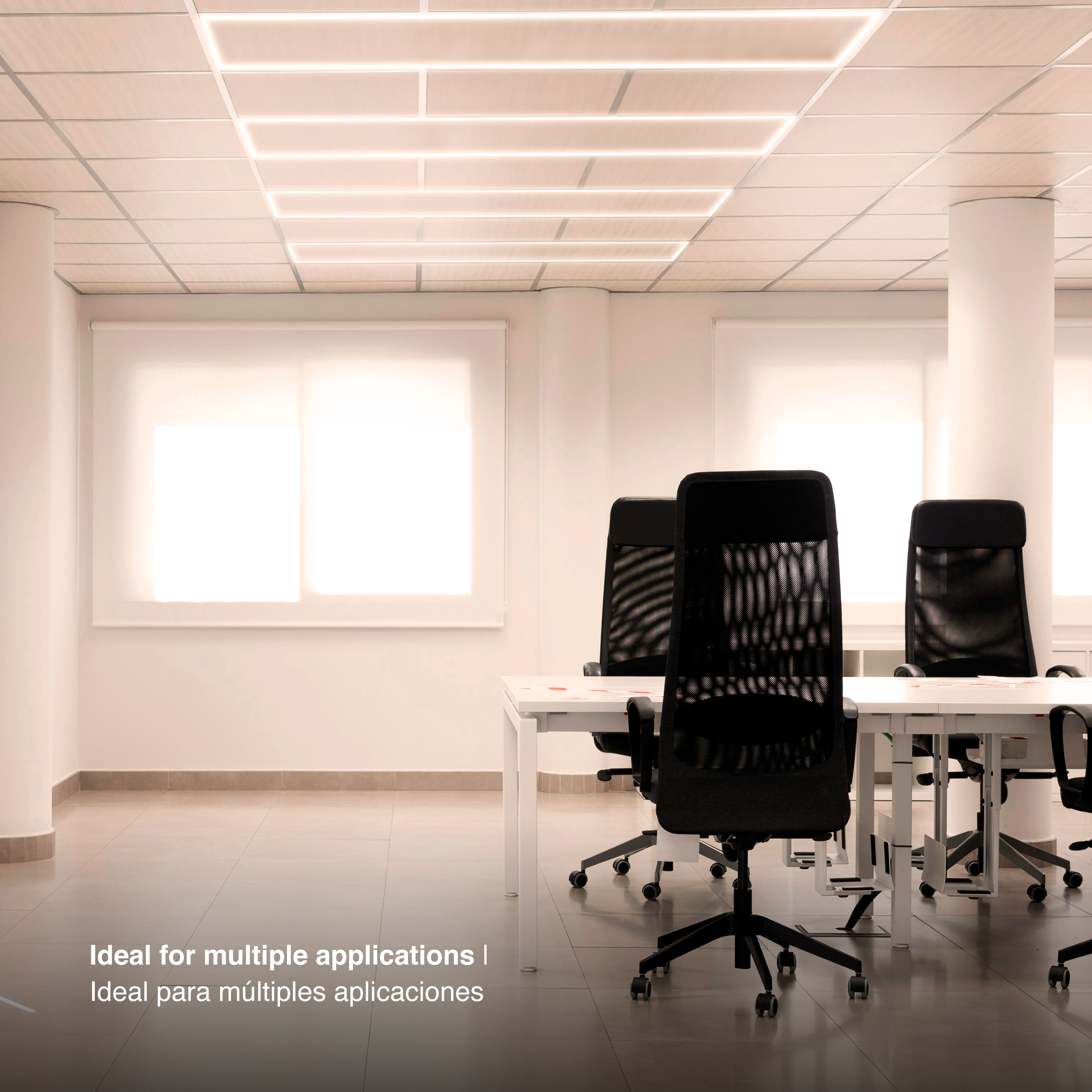 Marco Luminoso LED de 120x30cm 48W 5.300lm blanco Cálido 3000K