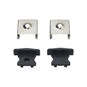 Kit de 2 tapas y 2 clips para perfil de aluminio, PER-12-2M