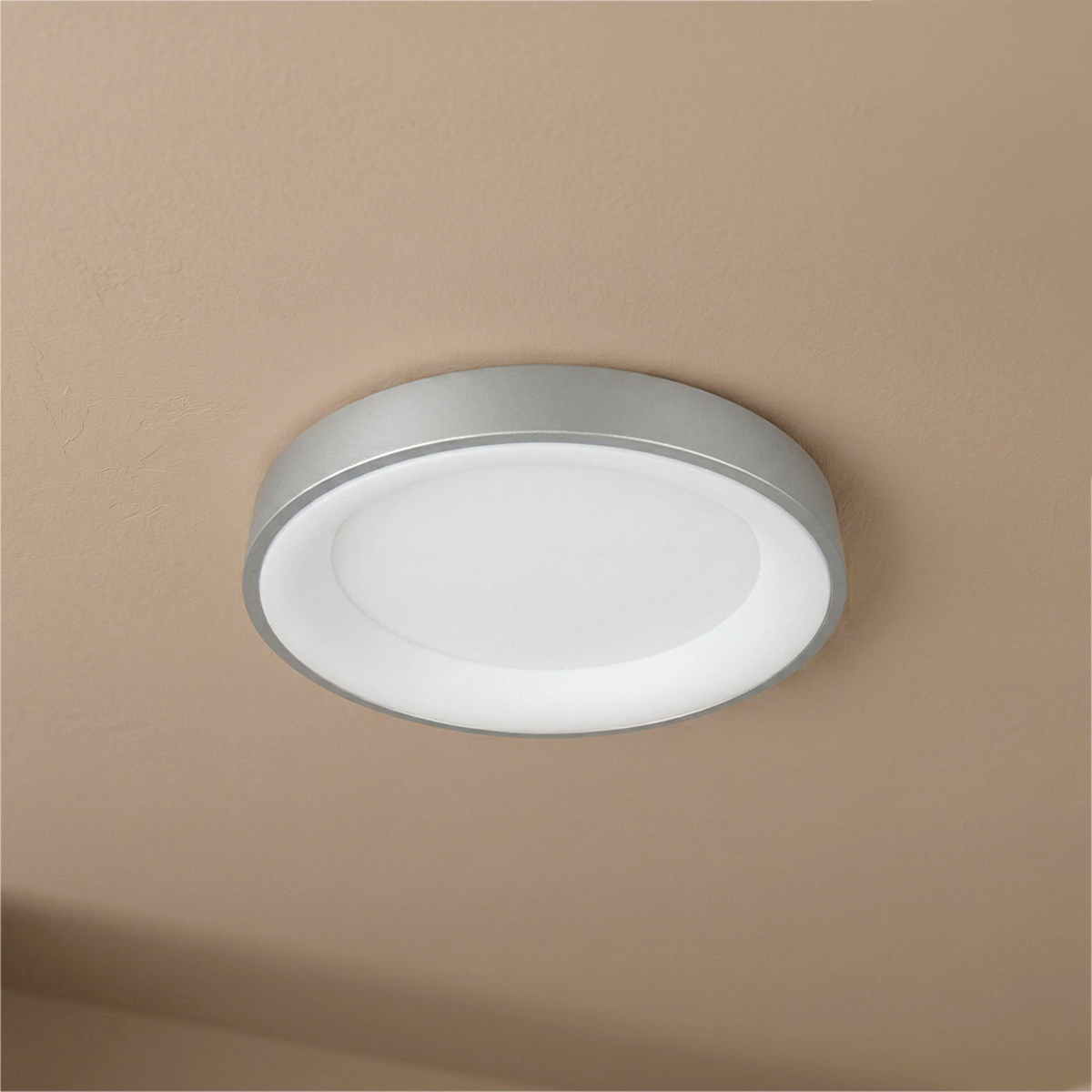 Panel LED Smart Redondo Níquel Ø38,2x9cm 32W 140mA CCT, de Aplicar