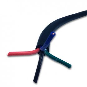 Cable 4 polos de 1mm RGB - 4x1mm (18AWG) - x1m, 48V Máx.