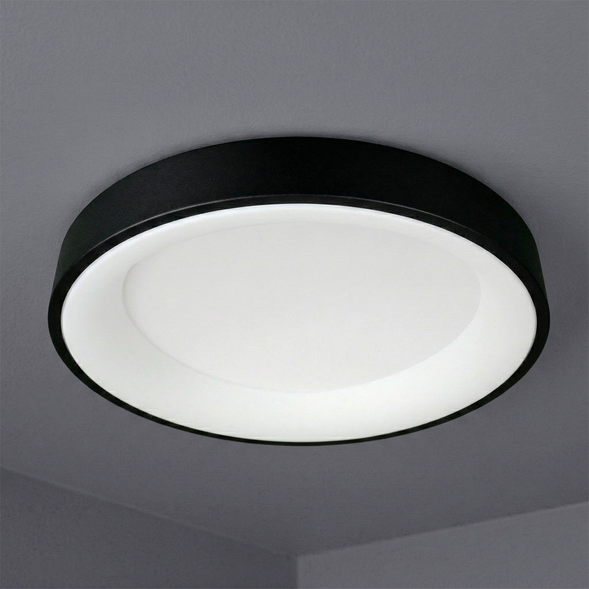 Panel LED Smart Redondo Negro Ø60x9cm 60W 270mA CCT, de Aplicar