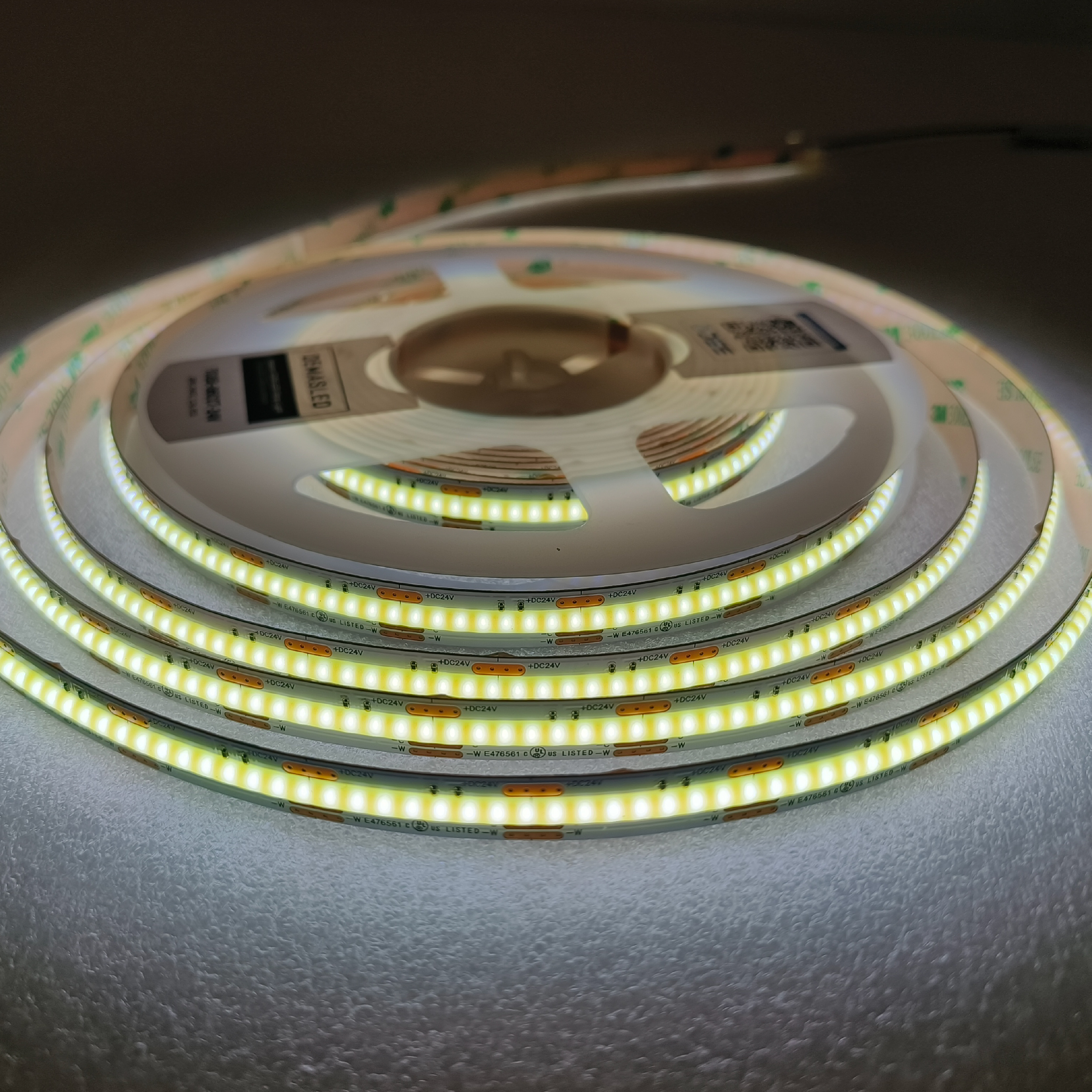 Tira LED COB 24V 16W/m CW-WW-CCT 80lm/m 608 LEDs/m, 10mm PCB x5m