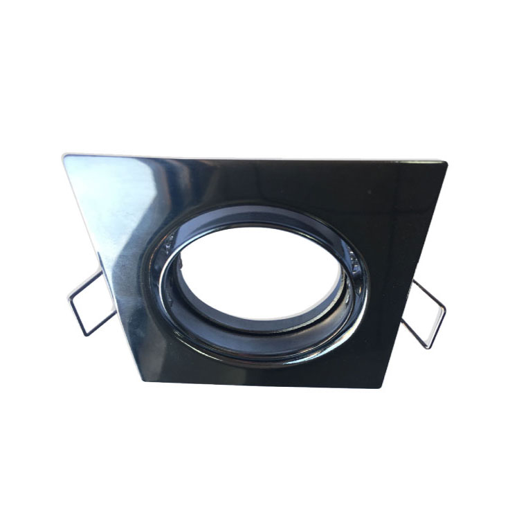 Spot Móvil Cromado 9x9cm Corte 6.5cm Lámparas GU10 y MR16