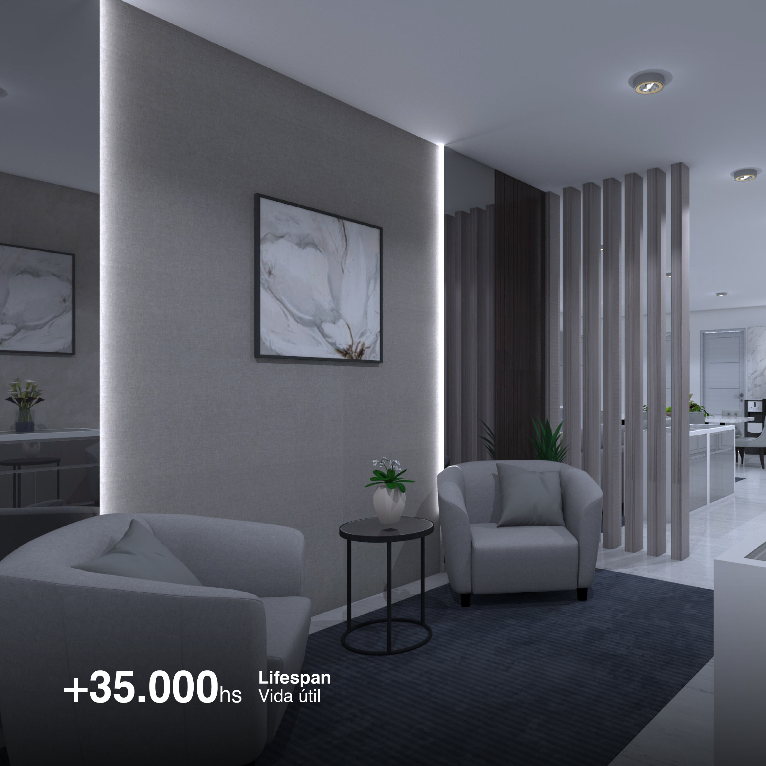 Tira LED COB 24V 40W/m Blanco Frío 4800lm/m 1600 LEDs/m, 30mm PCB IP33 x5m