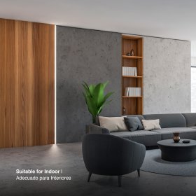 Perfil de Aluminio con Ala de Embutir 35x15mm Anodizado, Cover Opal Blanco x2m