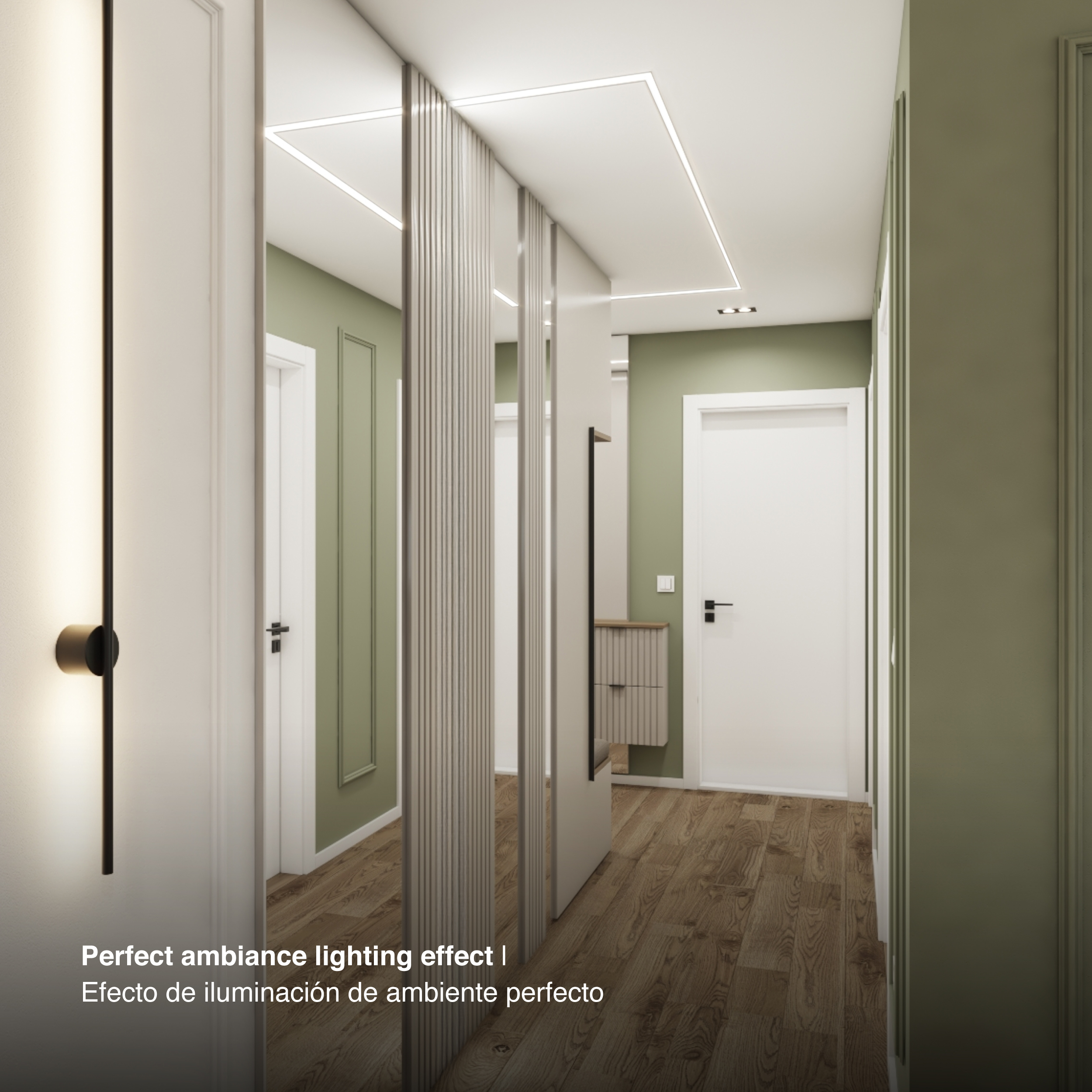 Perfil de Aluminio de Embutir 15x17mm Blanco, Cover Opal Blanco x2m