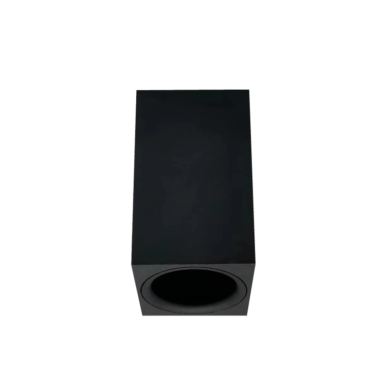 Spot Negro Fijo 5.7x5.7x10cm para Lámparas GU10