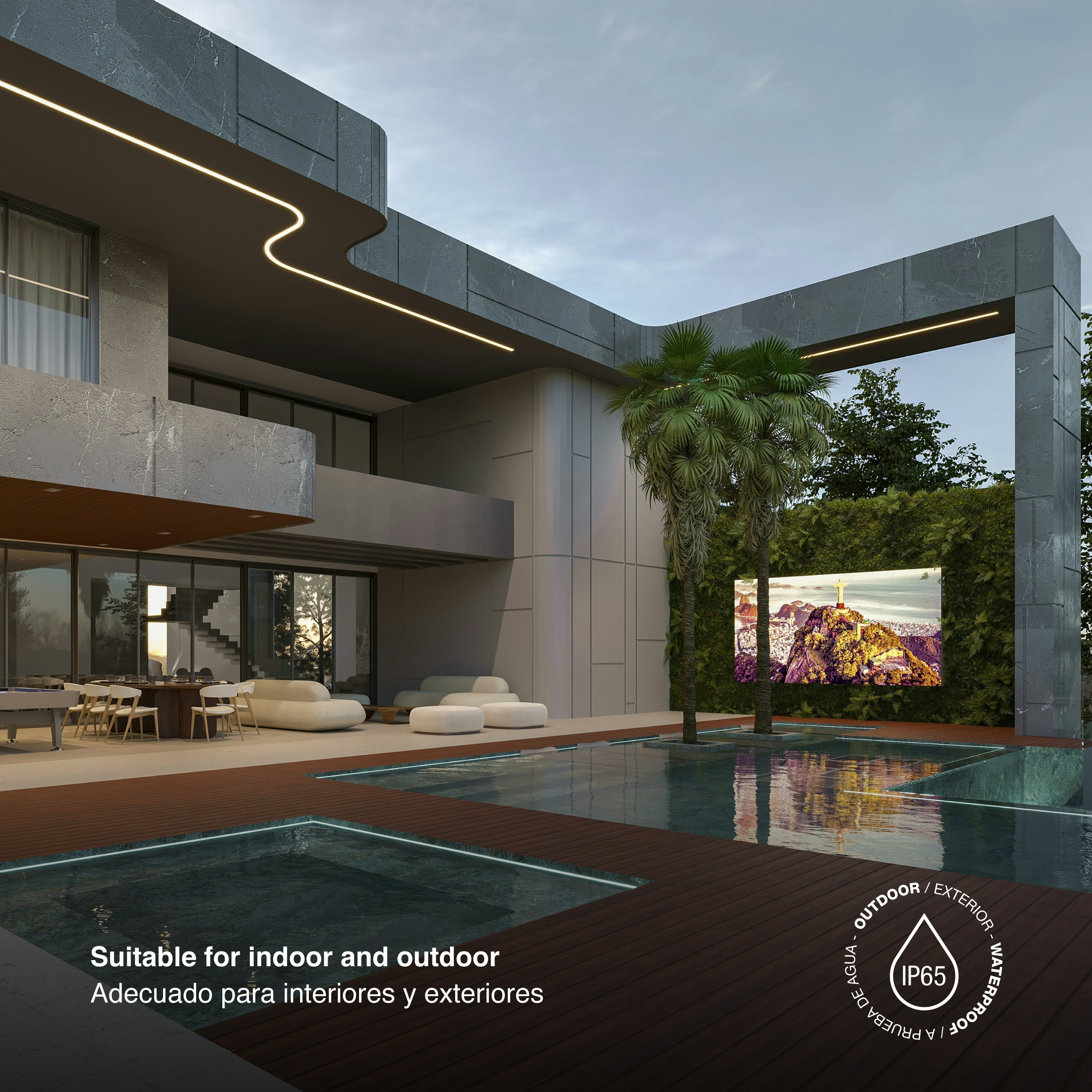 Tira Mini LED SMD2835 IP65 220V 8W/m Neutro 650lm/m 120LEDs/m 50m