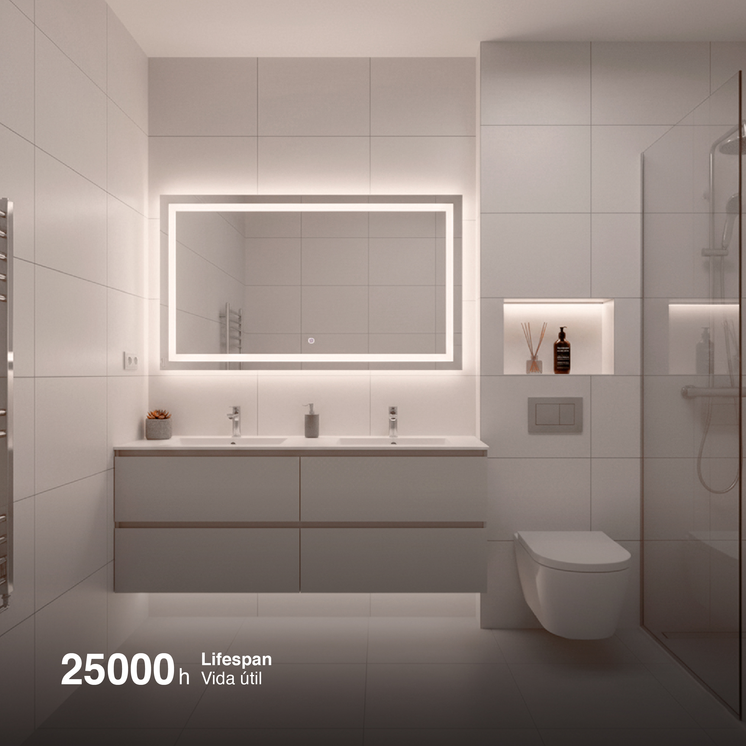 Tira LED COB IP67 220-240V, 400W Blanco Neutro 4000K 560LEDs/m, 50m