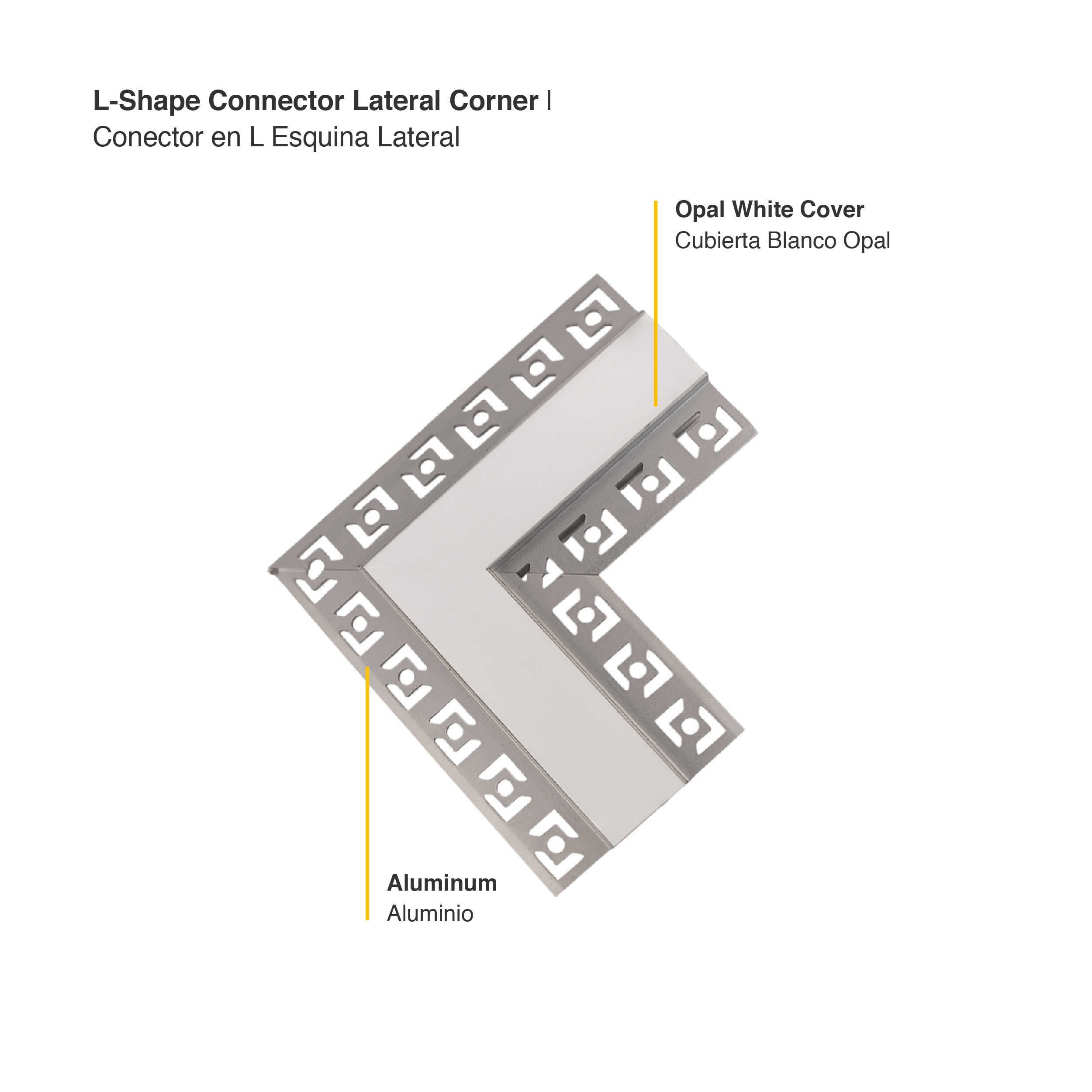 Conector en L Esquina Lateral para PER-39