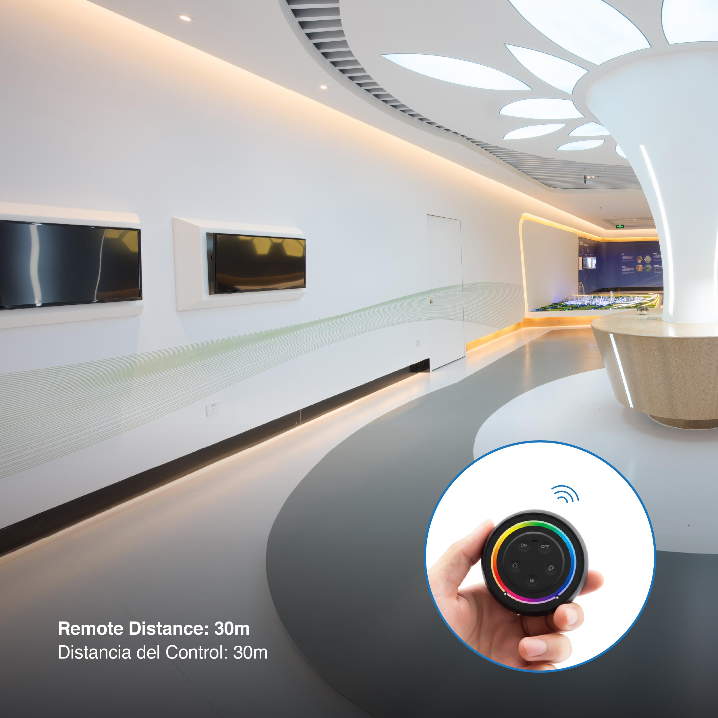 Control Remoto Rainbow RGB+CCT ∅70mm 2.4Ghz 