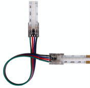 Conector Tiras LED COB RGB.10mm pcb. 4 pin. Cable 15cm