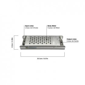 Fuente de Alimentación Dimerizable TRIAC & 0-10v, 12V 16.5A 200W, Interior