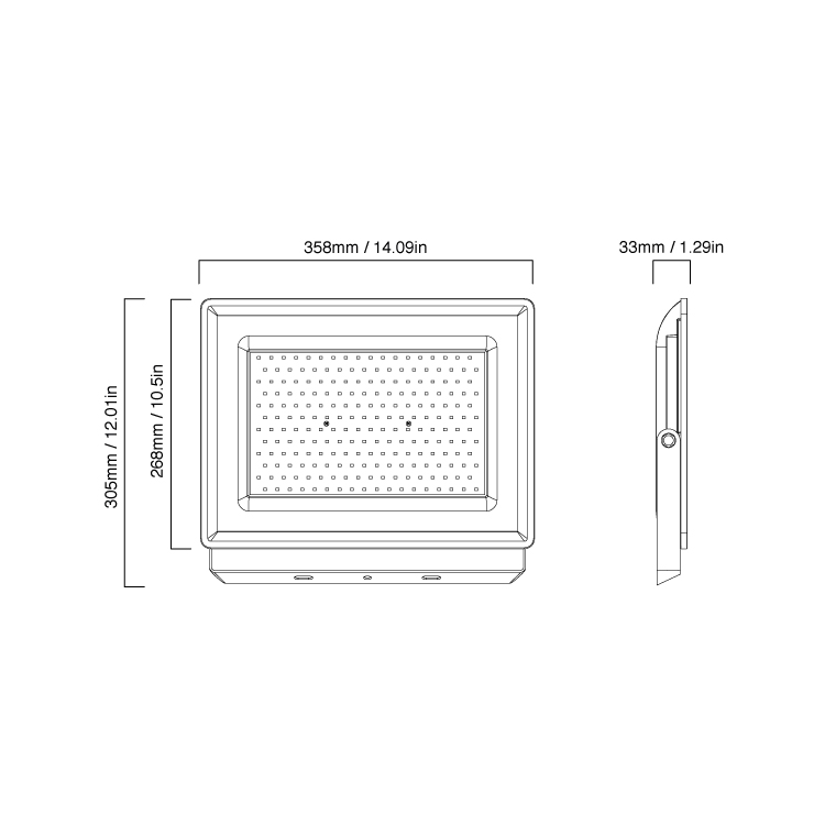 Reflector LED de Exteriores IP65, 200W 17000lm Blanco Cálido 220V