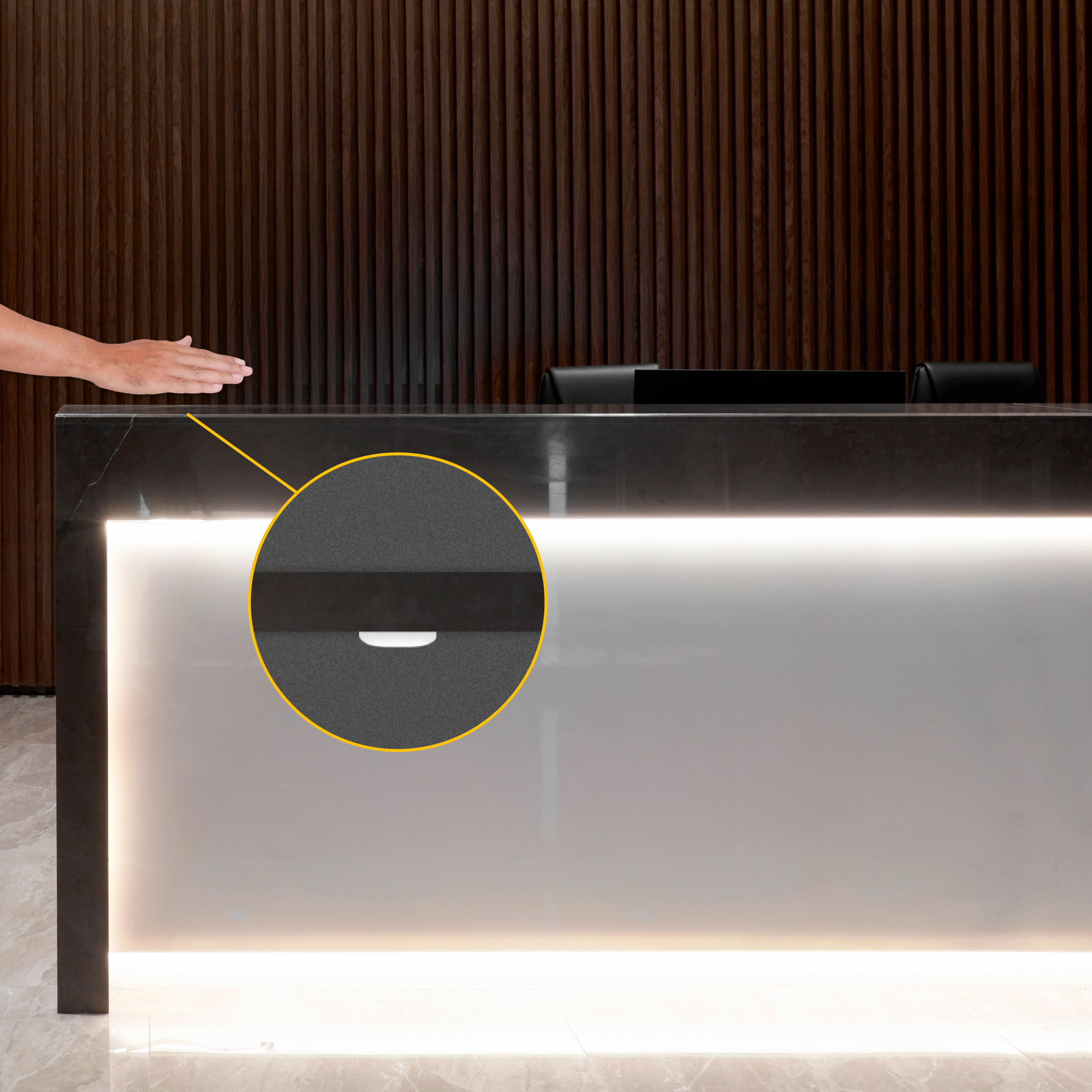  Interruptor Táctil Oculto Circular Ø52mm 12V-24V