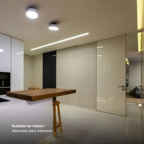 Perfil de Aluminio de Embutir 61x14mm Anodizado, Cover Opal Blanco x2m