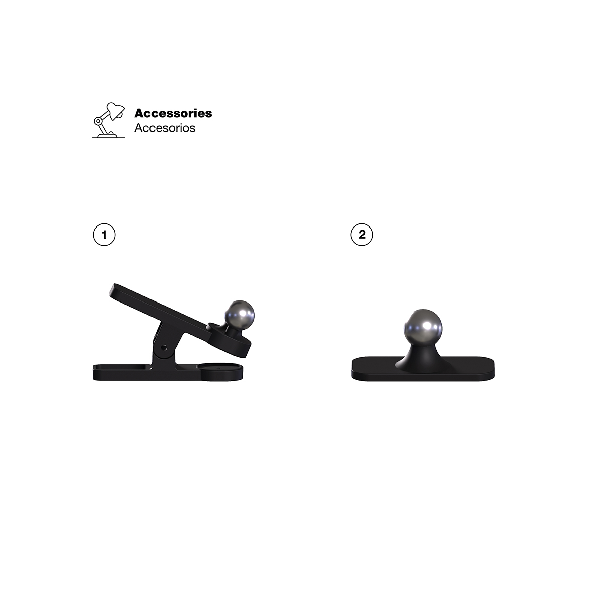 Lámpara de Mesa LED Magnética Negro 3W Mix Recargable 1800mAh