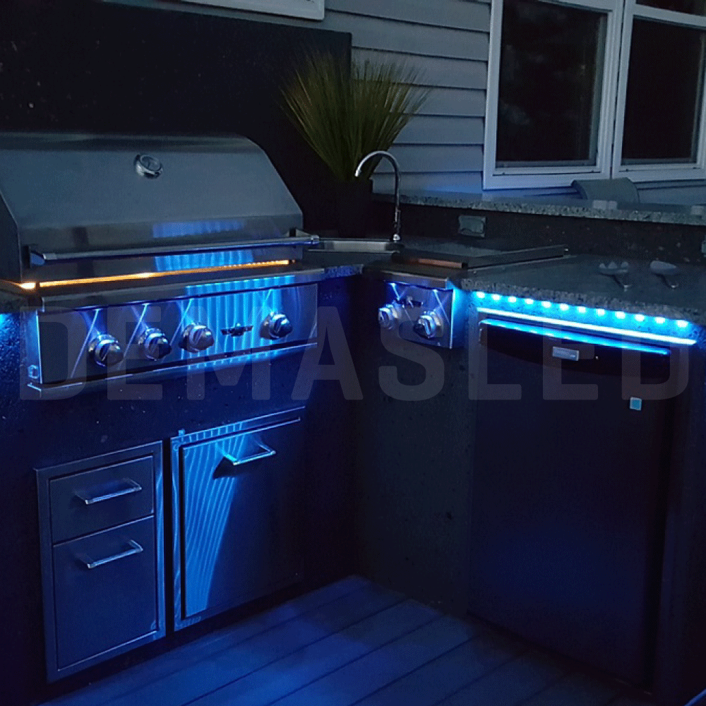 Tira LED SMD2835, IP68, 12V 12W/m, Azul 360lm/m, 60 LED/m, 5m