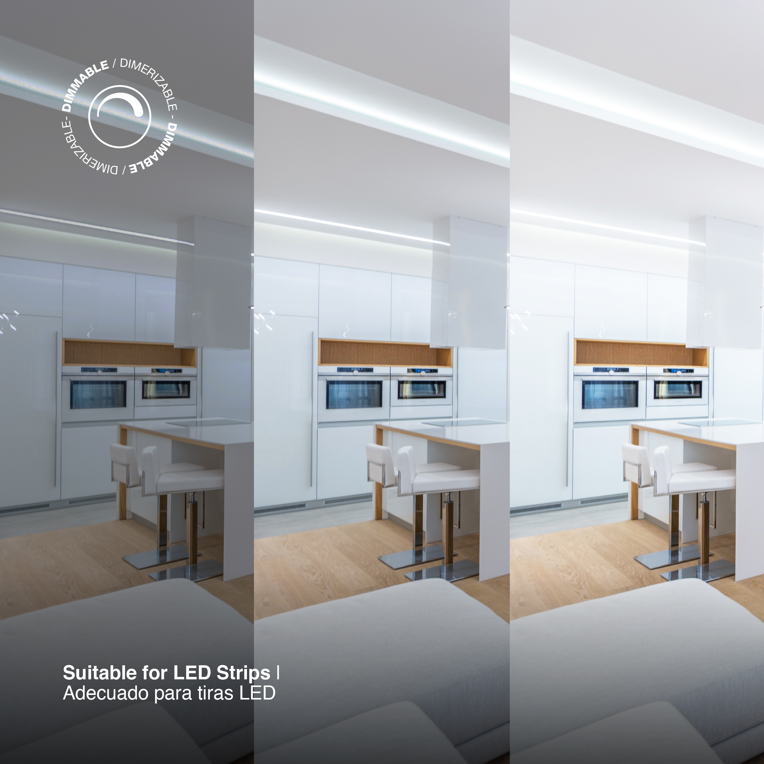 Fuente de Alimentación Dimerizable TRIAC & 0-10v, 24V 4A 100W, Interior
