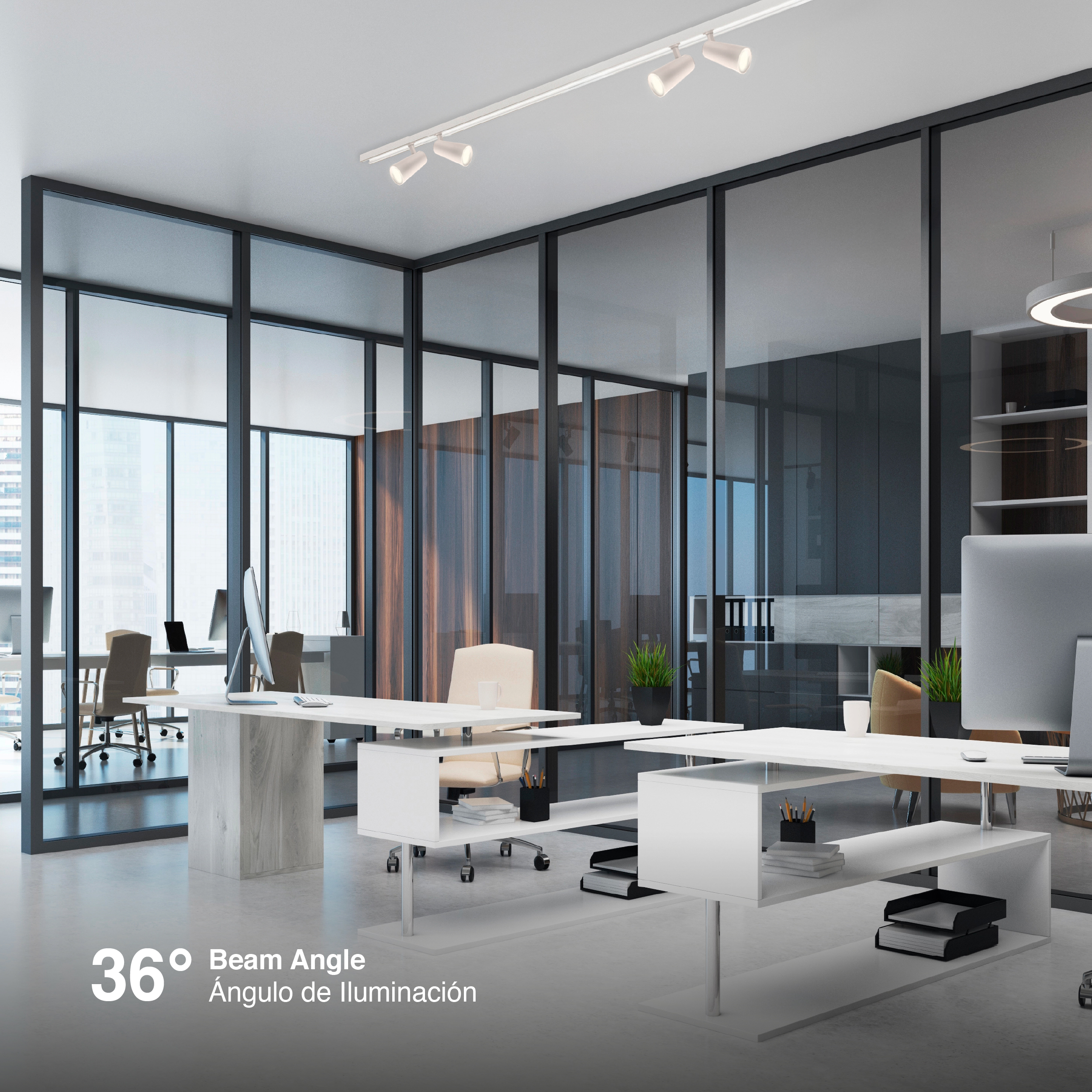 Lámpara LED Track Light para GU10 Blanco