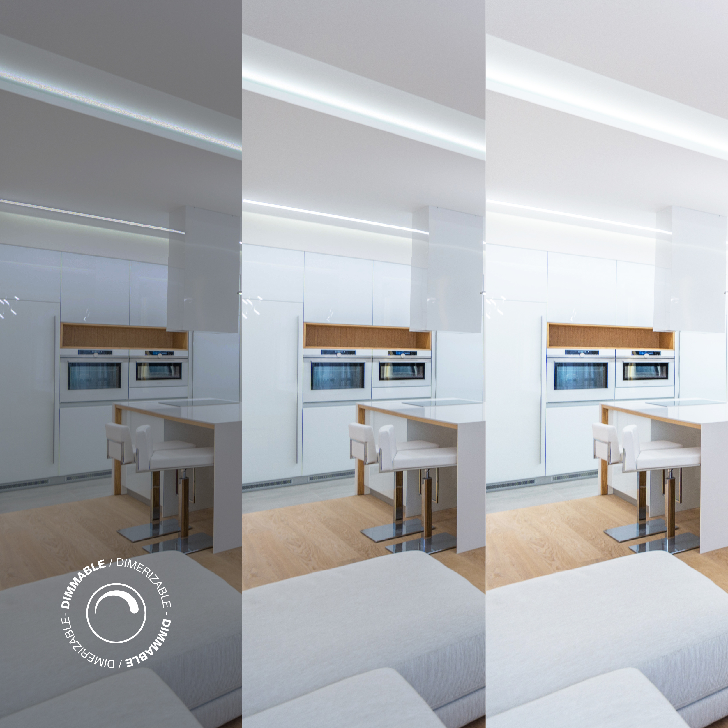 Control Remoto Dimmer Giratorio con Base Magnética 3V 2.4GHz, Blanco