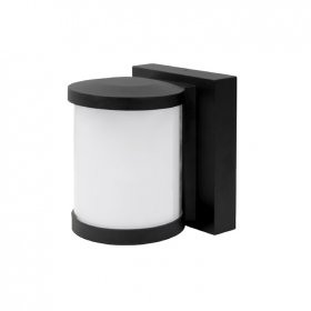 Aplique LED Exterior de Pared Semicircular 7W IP65 Negro 15cm 220V Blanco Calido