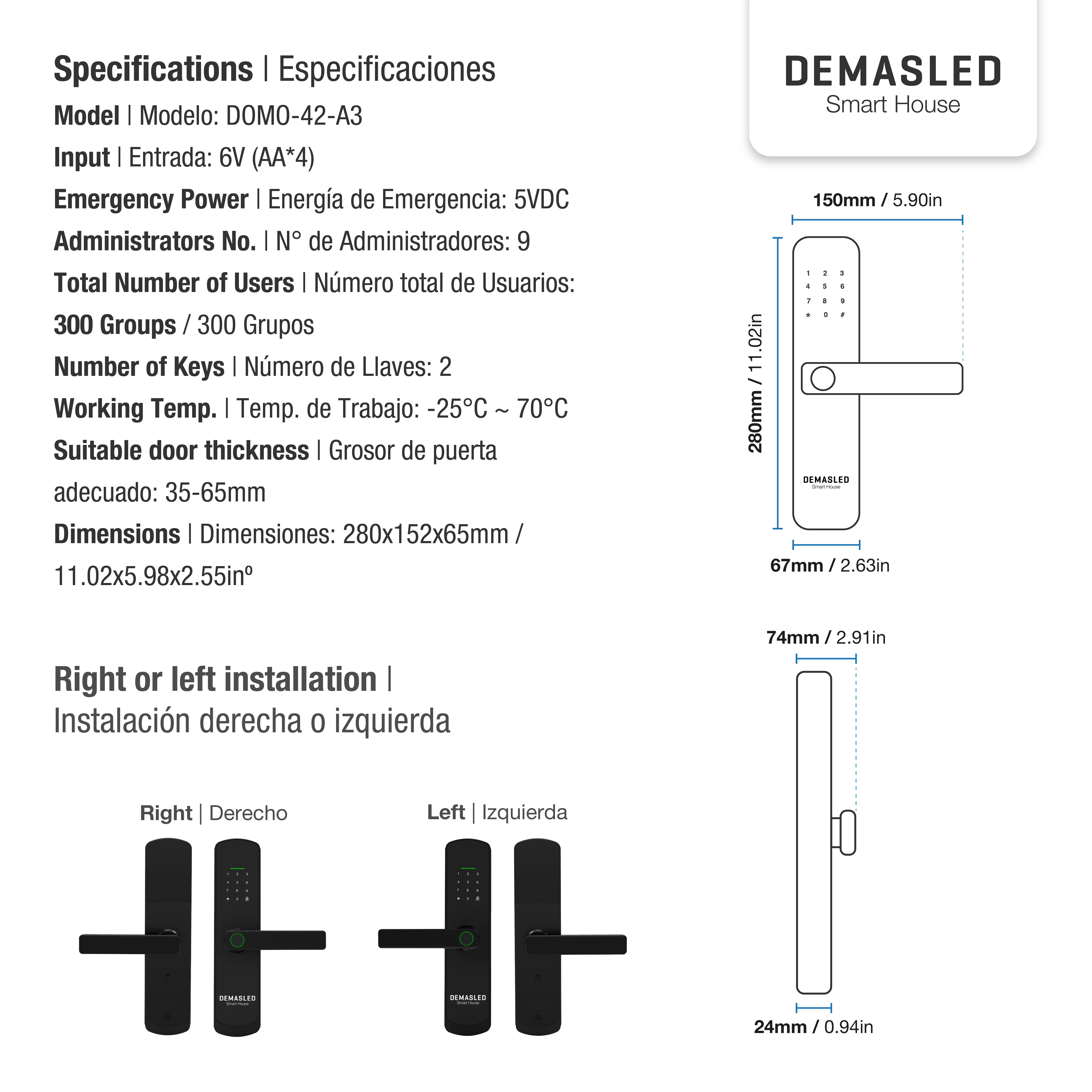 Cerradura Biométrica Smart WIFI