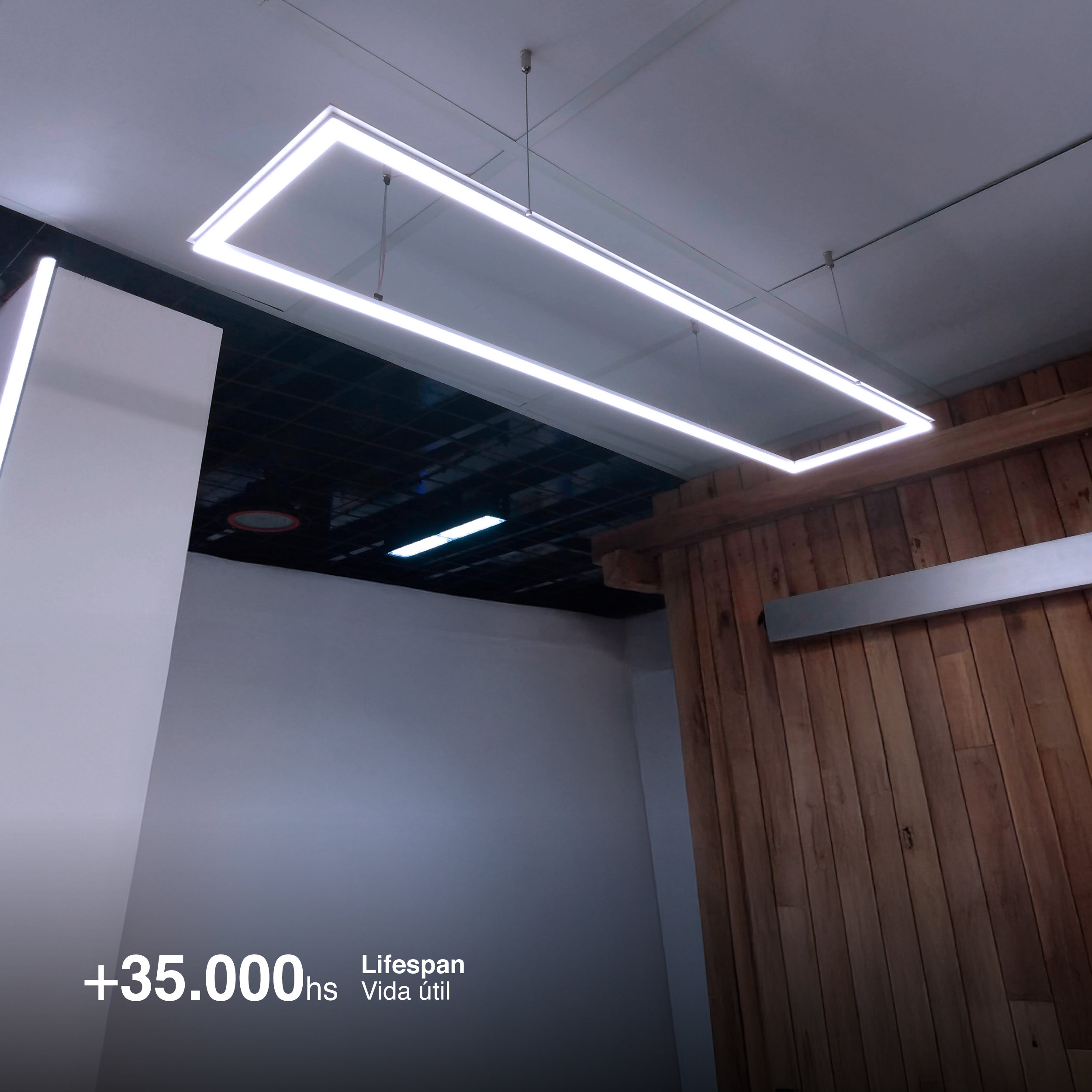 Marco Luminoso LED de 120x30cm 48W 5.300lm blanco Frío 6000K