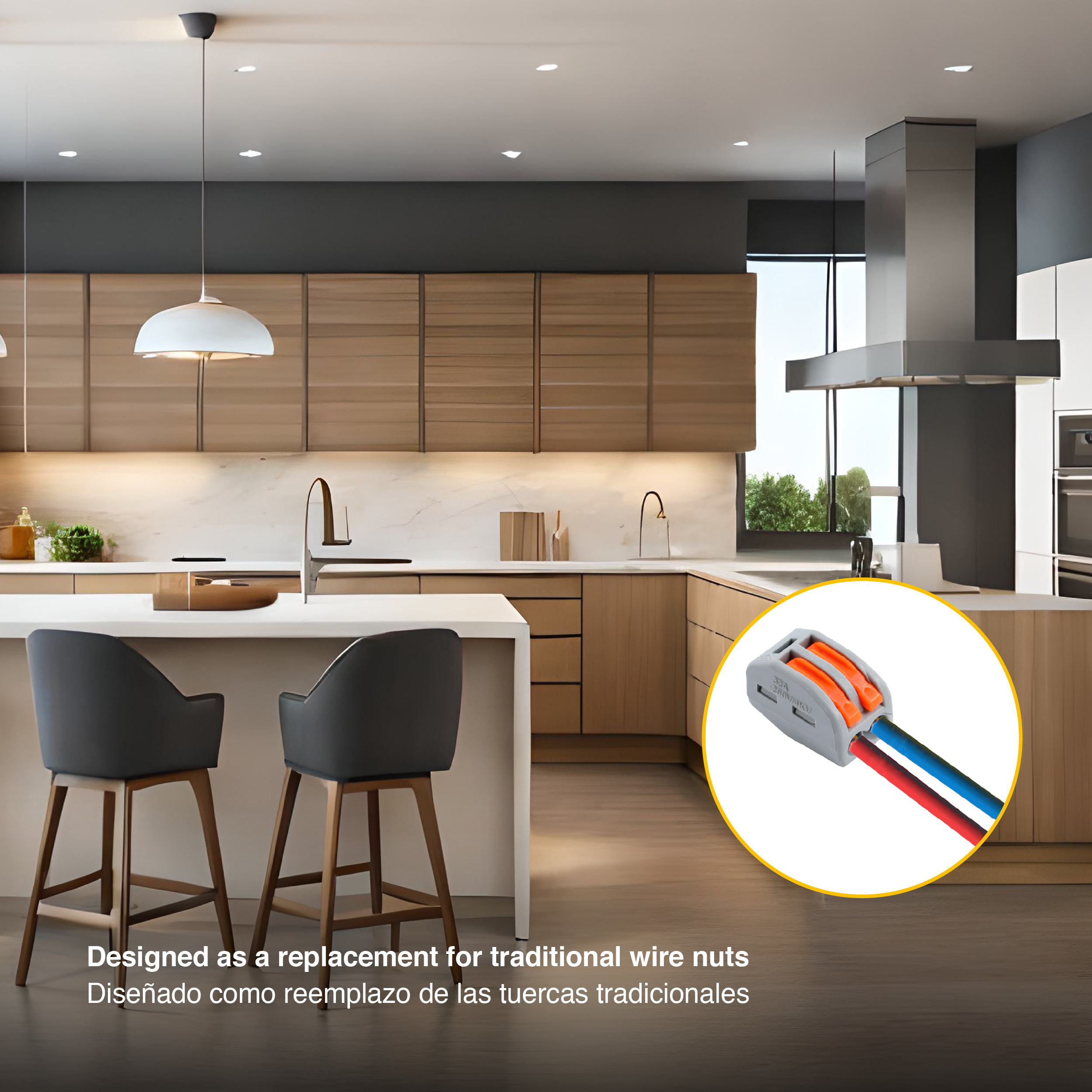 Kit de Conectores Empalme Fast Clip 2 y 3 Polos x110 piezas