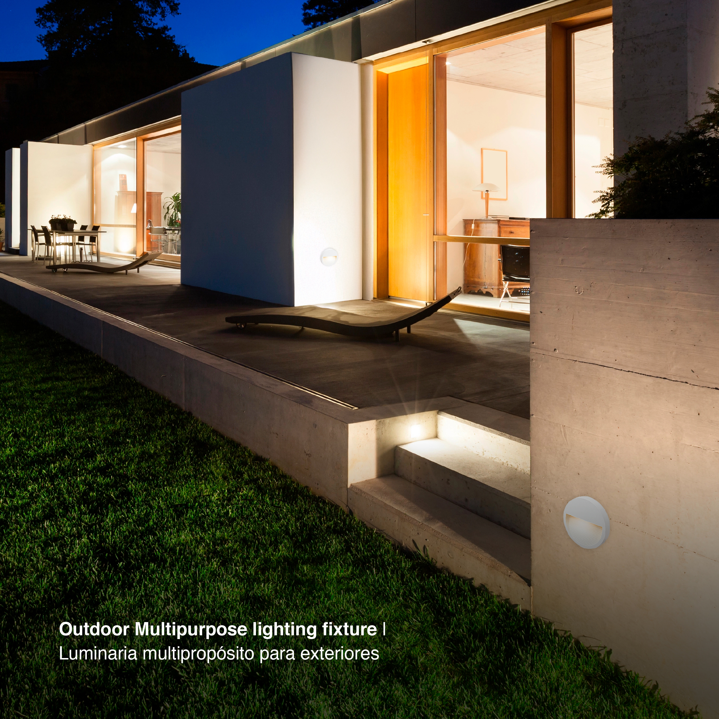 Aplique LED Exterior de Pared Redondo 6W IP65 Blanco Neutro 12cm 220V Blanco