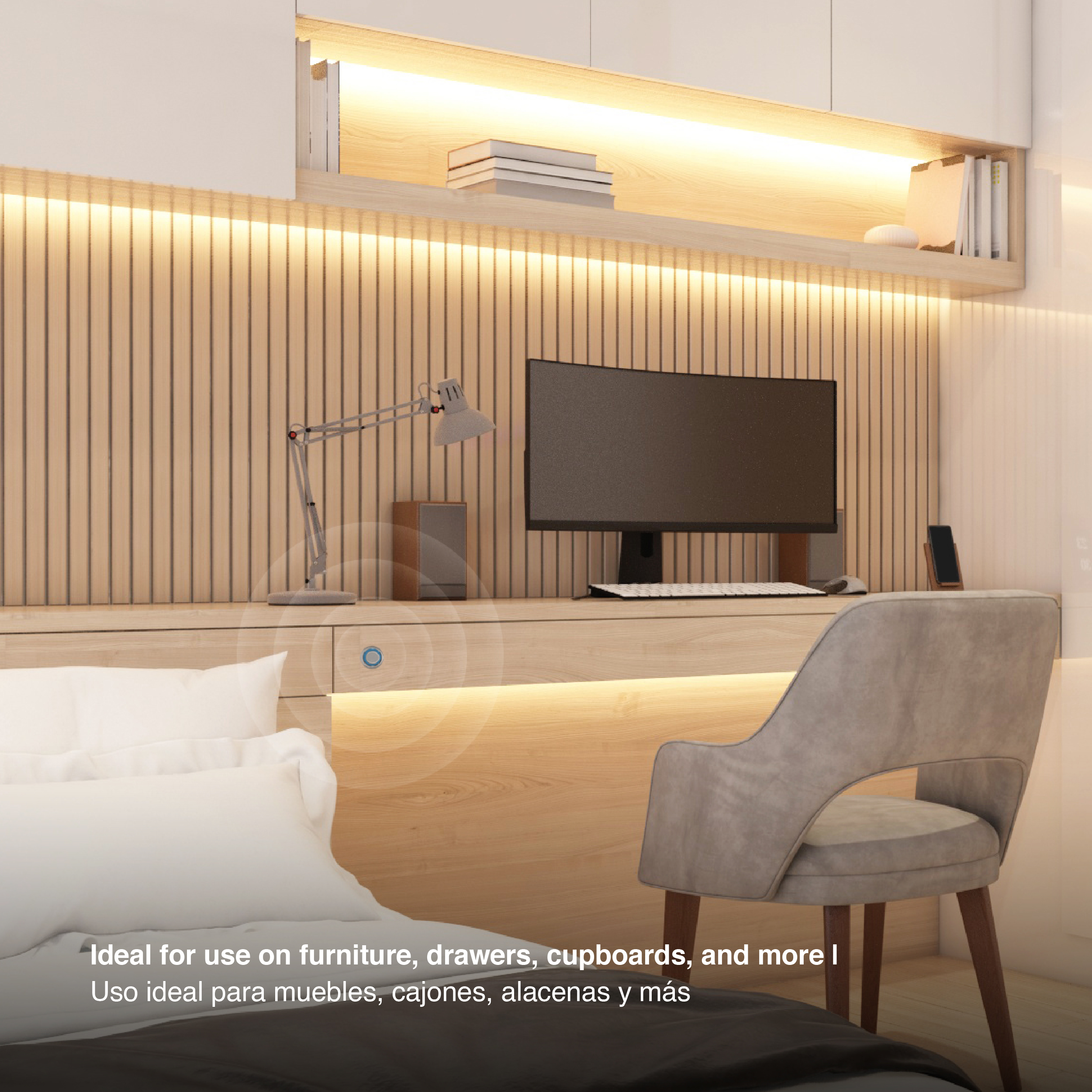 Interruptor Sensor Táctil Botón de embutir 20cm DC12-24V