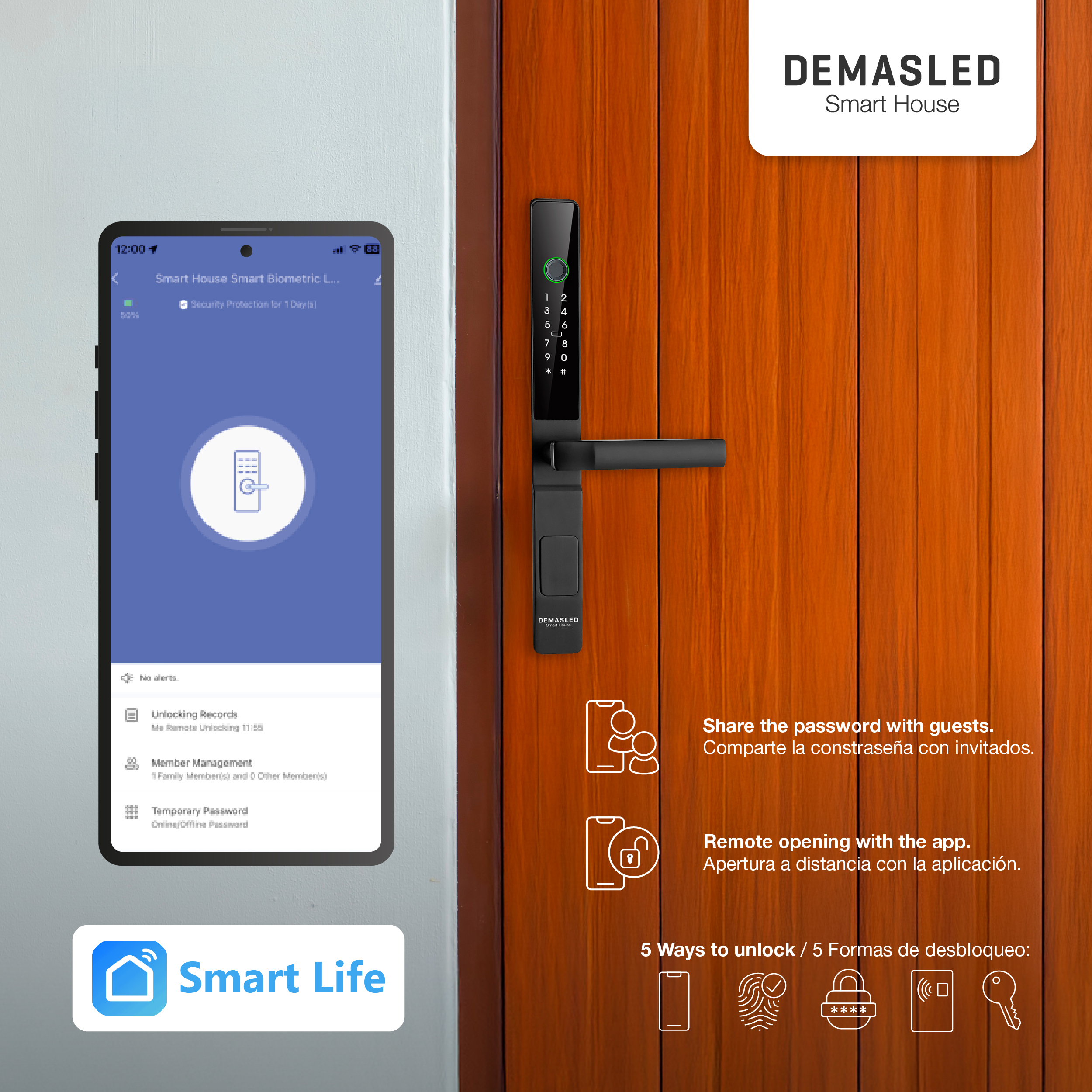 Cerradura para Exterior Biométrica Smart WiFi 