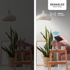 Tecla inalámbrica  RF, 2 Efectos Smart House, Negro