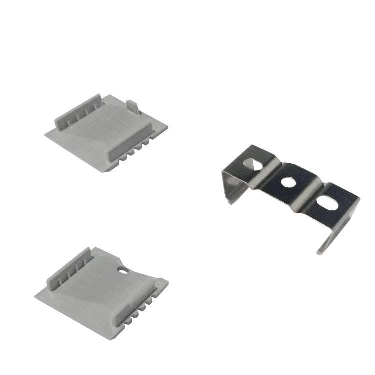 Kit de 2 tapas y 2 clips para perfil de aluminio, PER-20-2M