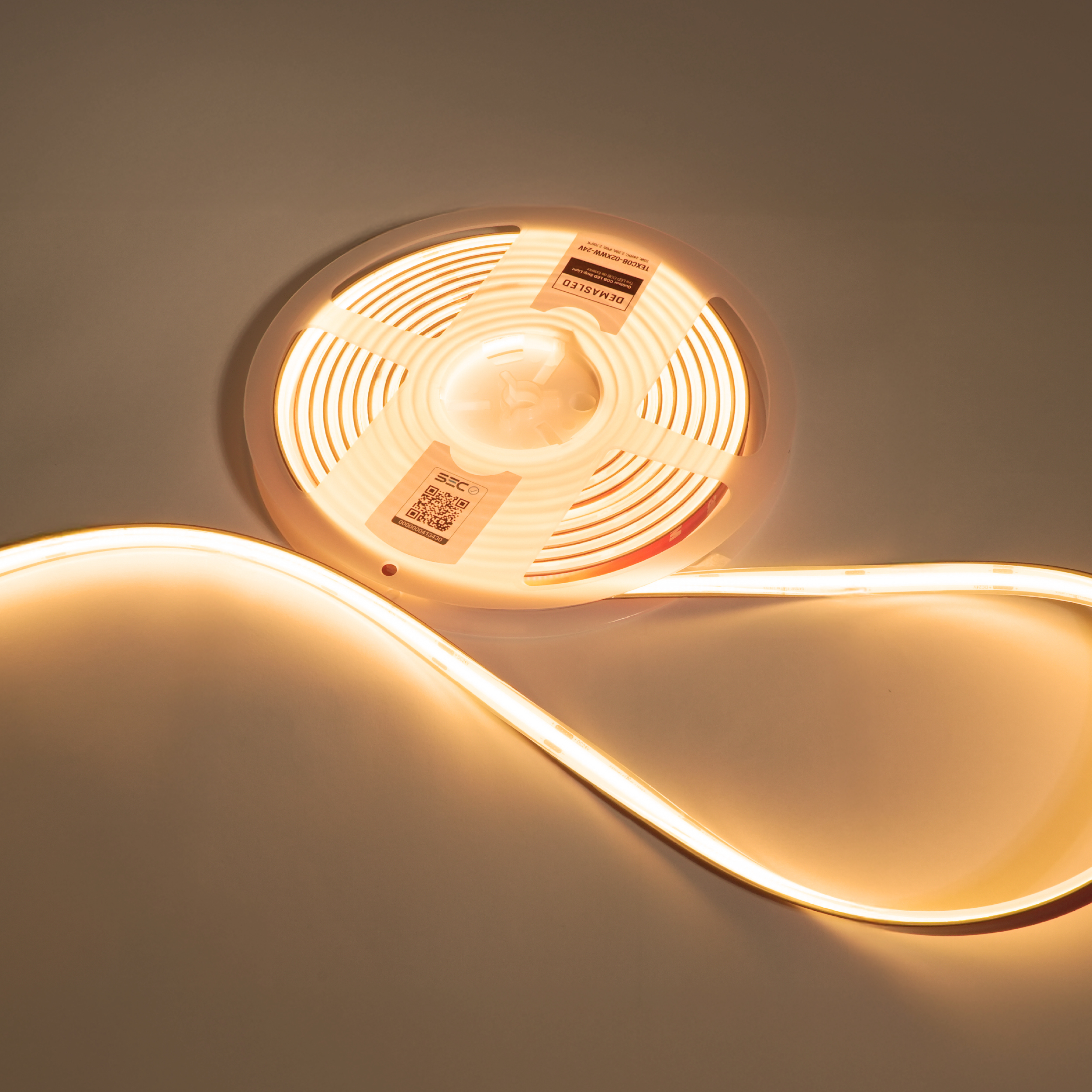 Tira LED COB 24V 11W/m Blanco Cálido 891lm/m 480 LEDs/m 11mm IP68, 5m