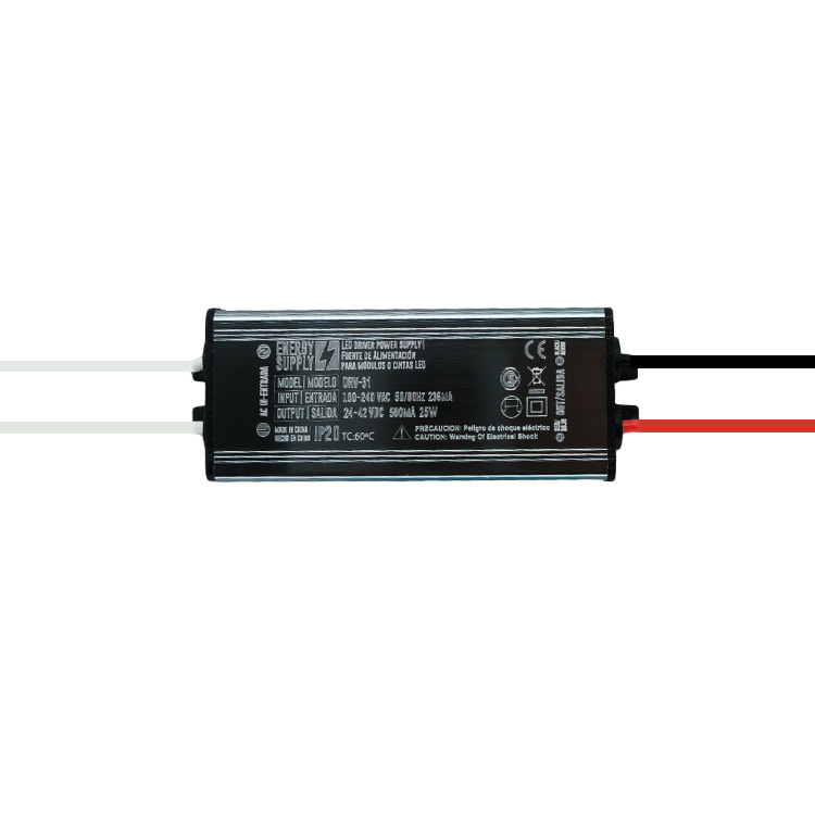 Driver LED, DC 24-42V 25W 580mA, Entrada: AC100-240V (EX DRV-07)