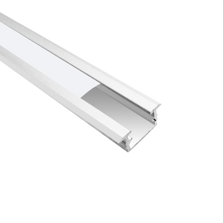 Perfil de Aluminio de Embutir 13,5x8mm Anodizado, Cover Opal Blanco x2m